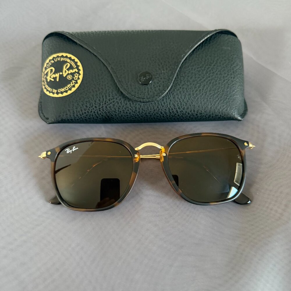 New Ray Ban Square Tortoise Sunglasses - Picture 4 of 6